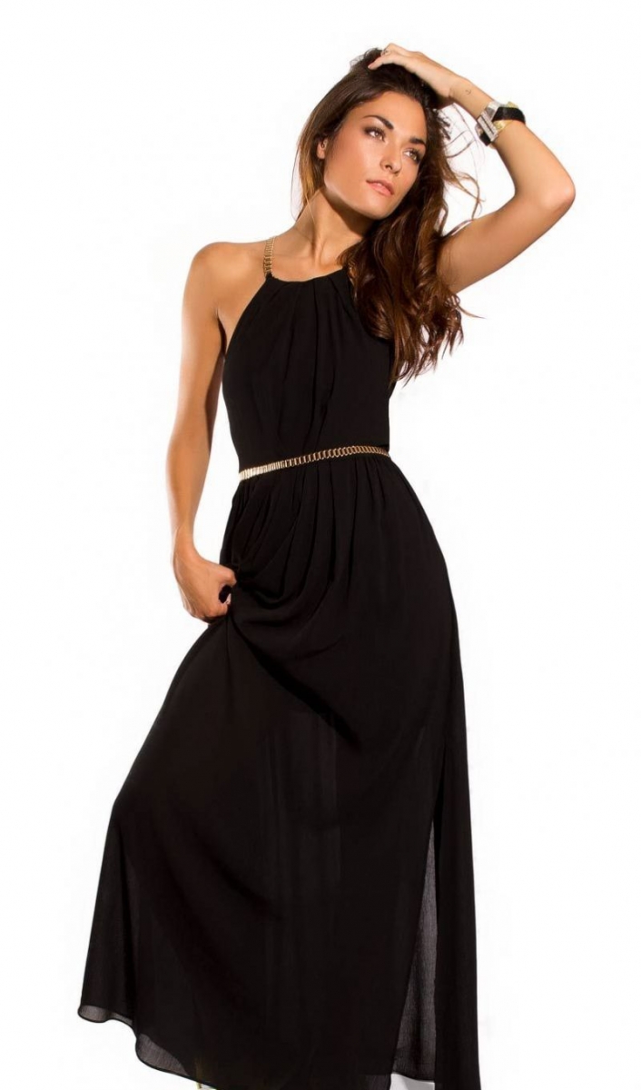Venta > vestido fiesta cuello halter > en stock